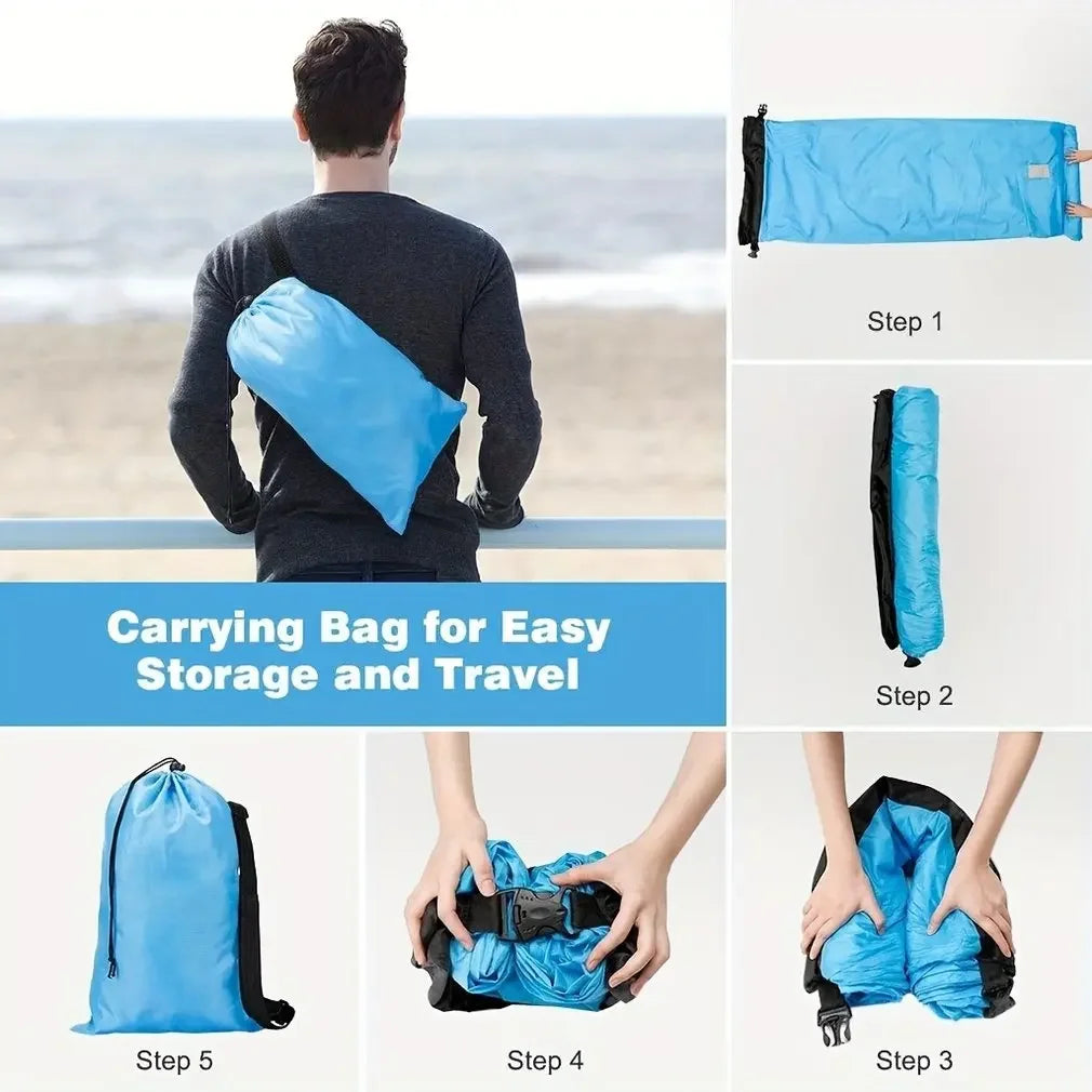 New Lazy Folding Camping Inflatable Sofa Portable Outdoor Inflatable Lounger Comfortable Outdoor Furniture Camping Air Mattress