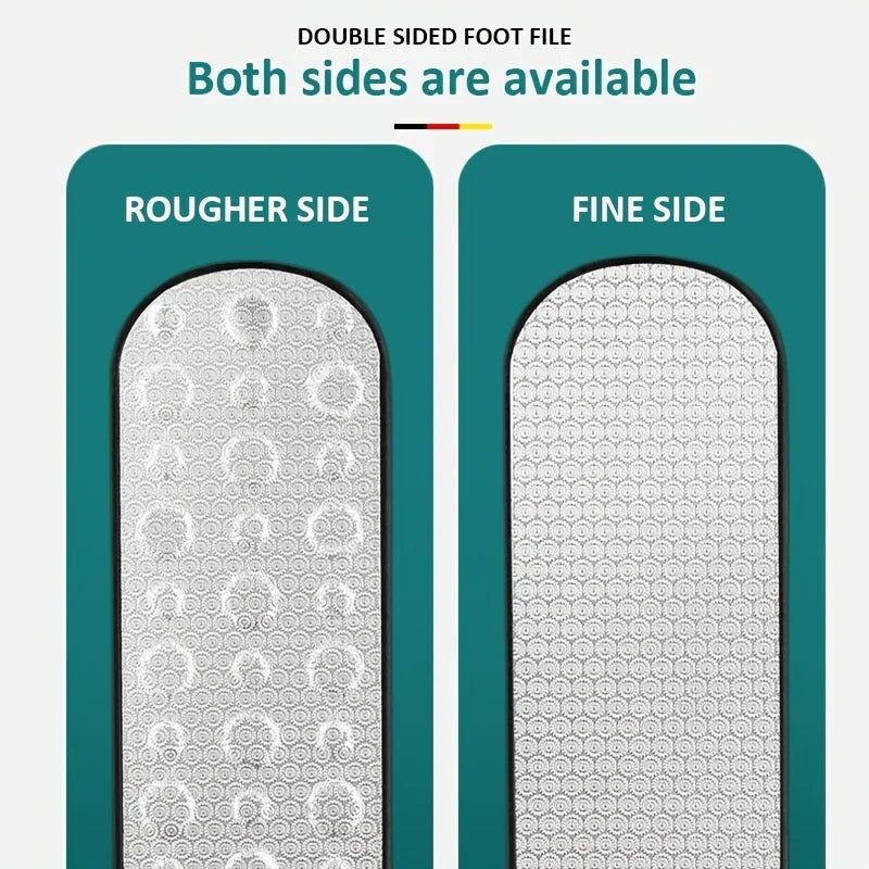 High-Quality 304 Stainless Steel Double Sided Foot File Professional Pedicure Callus Remover Dead Skin Scraper