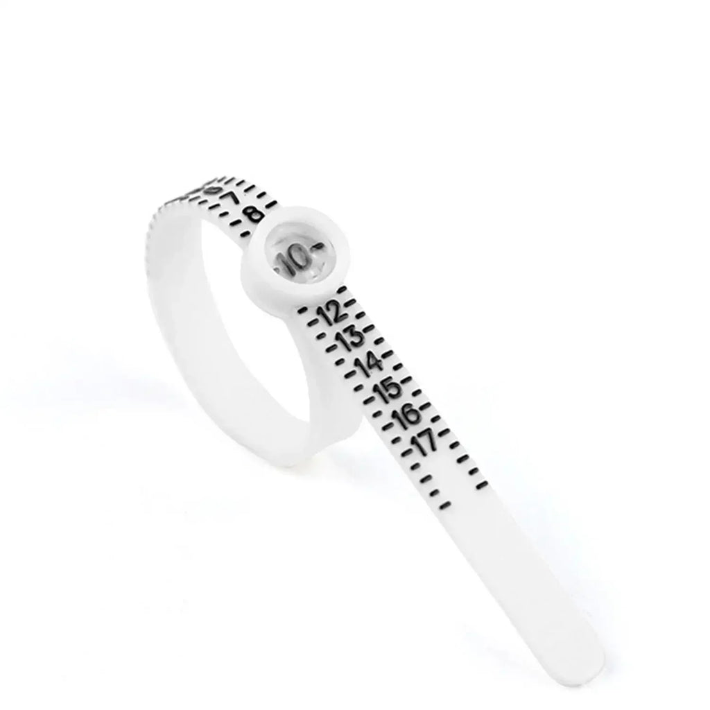 Adjustable Ring Sizer with Magnifier US/UK/EU/HK Size Chart Reusable Finger Measuring Tool for Accurate Ring Sizing