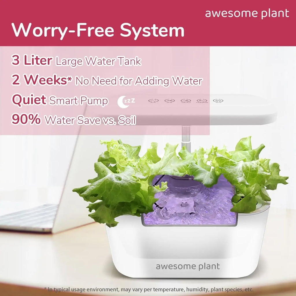 6Pro Hydroponics Growing System Kit (6 Pods), Indoor Garden Kit with 3L Watertank, 3 Grow Modes and