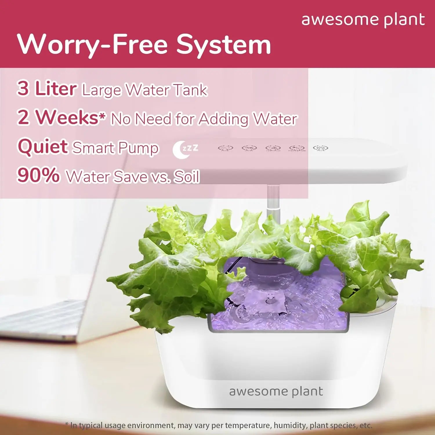 6Pro Hydroponics Growing System Kit (6 Pods), Indoor Garden Kit with 3L Watertank, 3 Grow Modes and
