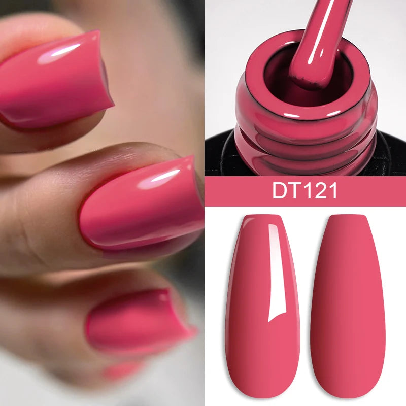 7ml Burgundy Crimson Nail Gel Polish, High Pigment, Non Streak, Long Lasting, UV LED Soak Off Nail Art Gel for Home Salon DIY