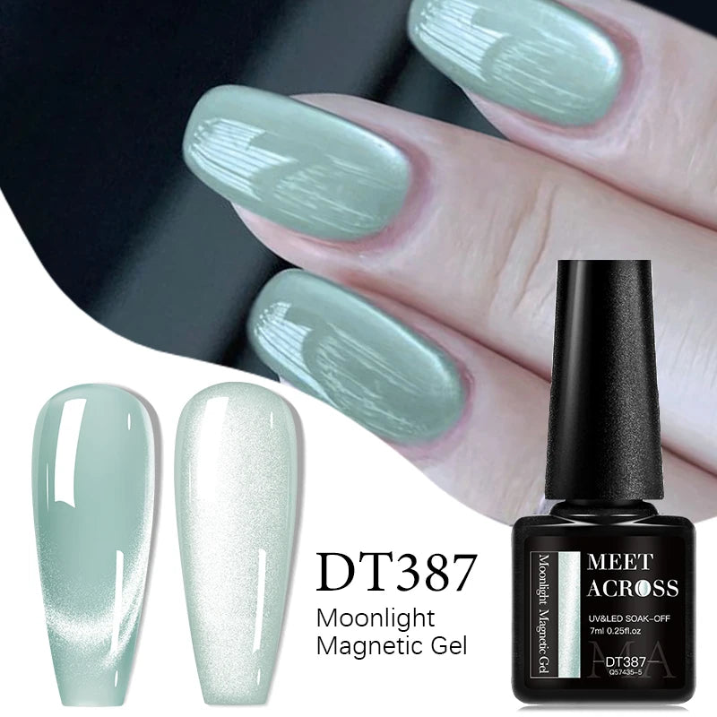 7ml Cat Magnetic Gel Nail Polish Pink Silver Semi Permanent Glitter Magnetic Gel UV/LED Needed Soak Off Painting Vanrish Design