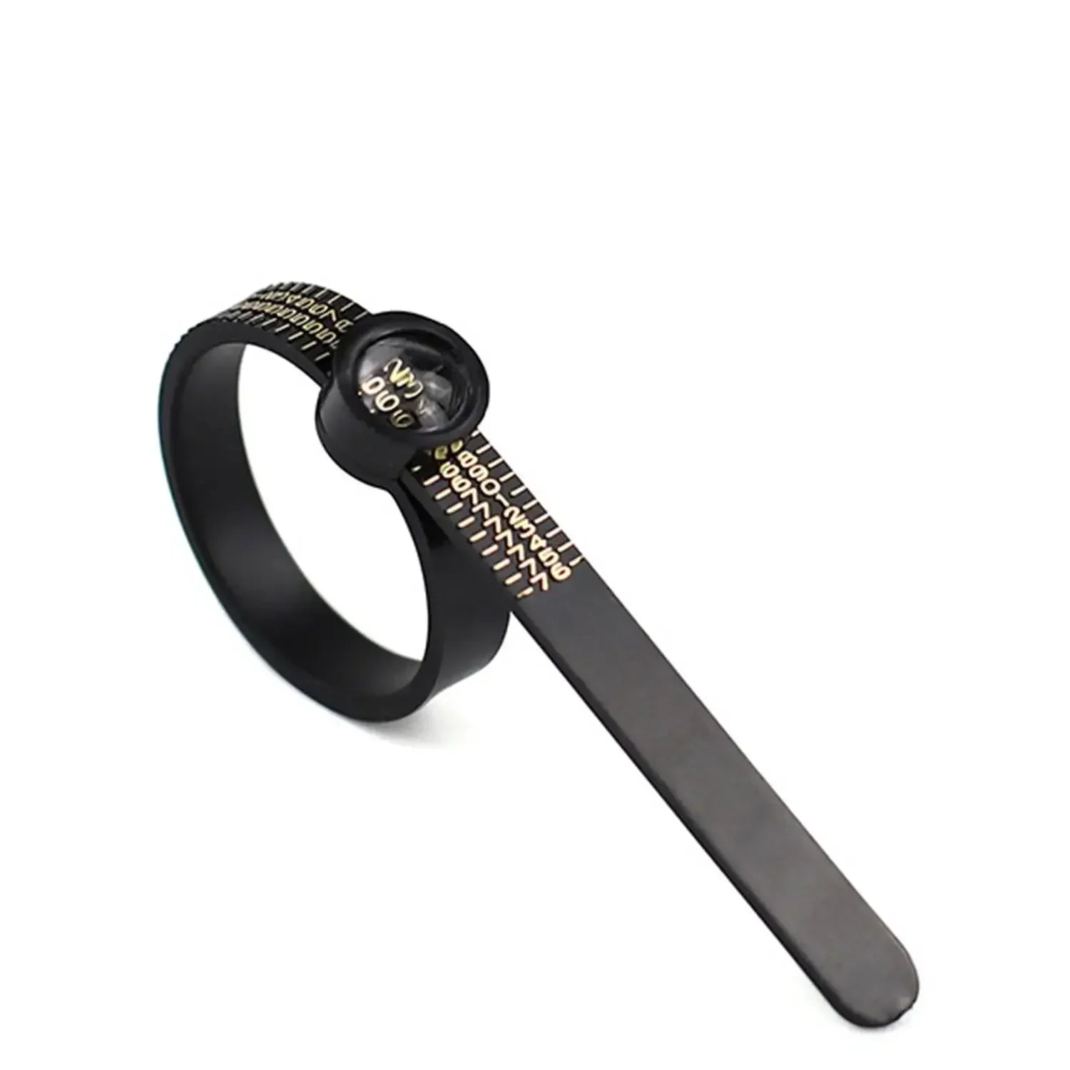 Adjustable Ring Sizer with Magnifier US/UK/EU/HK Size Chart Reusable Finger Measuring Tool for Accurate Ring Sizing