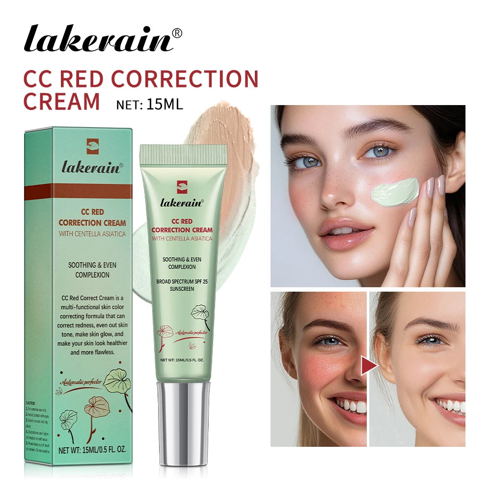 3pcs CC Cream Color Changing Liquid Foundation Centella Korean High Coverage Foundation Foundation Cream for Face Base Makeup