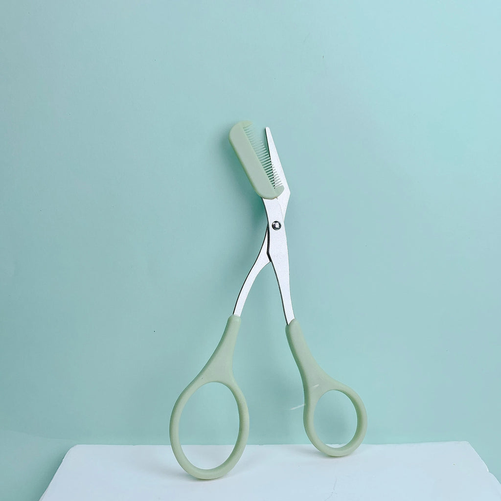 Eyebrow Razor Scissor  Stainless Steel Safe Anti-scratch Trimmer for Beginners Crescent Sharp Beauty Tool Multi-color