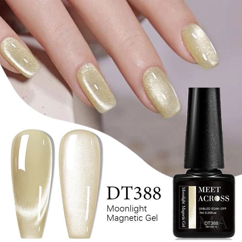 7ml Cat Magnetic Gel Nail Polish Pink Silver Semi Permanent Glitter Magnetic Gel UV/LED Needed Soak Off Painting Vanrish Design