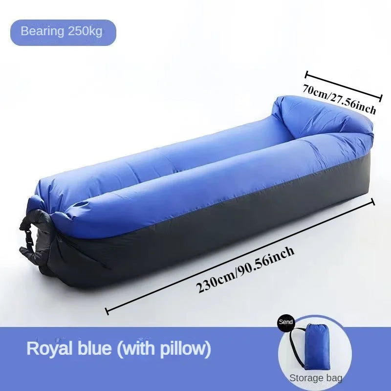 New Lazy Folding Camping Inflatable Sofa Portable Outdoor Inflatable Lounger Comfortable Outdoor Furniture Camping Air Mattress