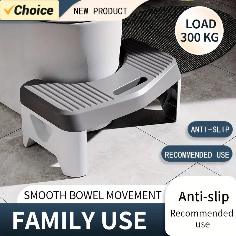 1Pc Toilet Stool for Bathroom, Comfort Toilet Stool for Adult Kids Pregnant Women, Squatting Aid Footstool, Anti Slip Thickening