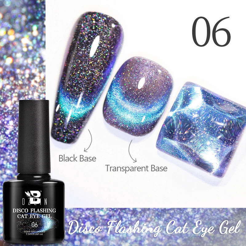9D Rainbow Cat Magnetic Gel Nail Polish Chameleon Galaxy Effect Magnetic Semi Permanent Soak Off UV Gel Varnish Nail Supplies