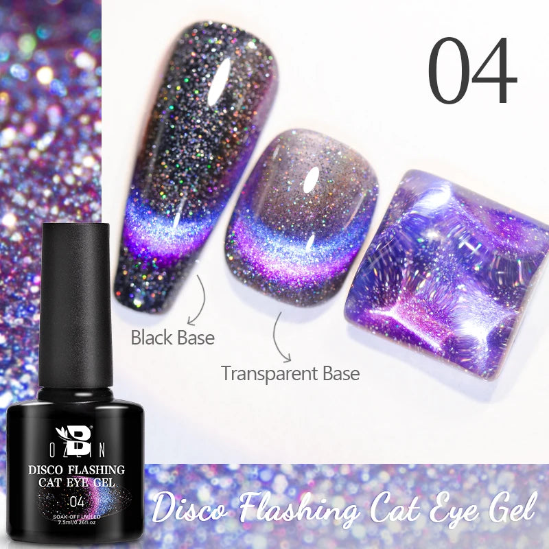 9D Rainbow Cat Magnetic Gel Nail Polish Chameleon Galaxy Effect Magnetic Semi Permanent Soak Off UV Gel Varnish Nail Supplies