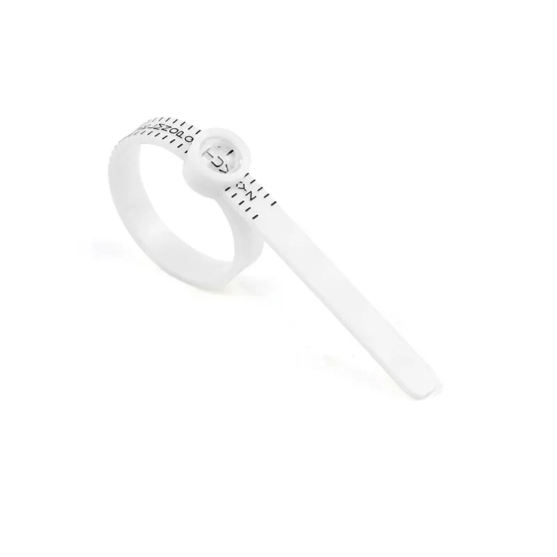 Adjustable Ring Sizer with Magnifier US/UK/EU/HK Size Chart Reusable Finger Measuring Tool for Accurate Ring Sizing