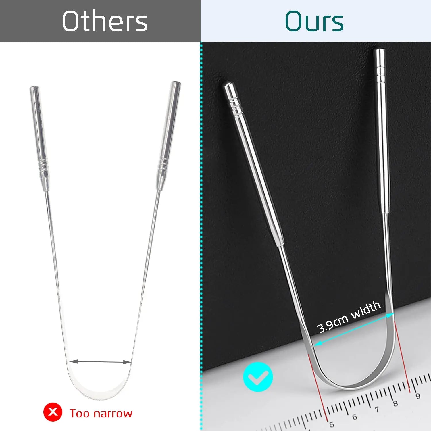 3PCS Tongue Scraper, Stainless Steel Tongue Scrapers, Tounge Scraper Cleaner, Professional Tongue Brush,Tongue Coating Remover